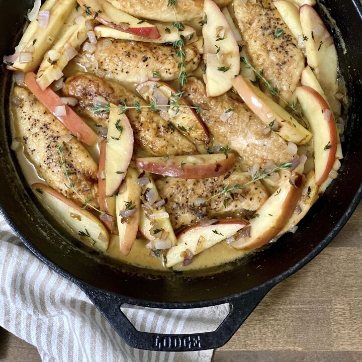 chicken and apples in cider cream sauce