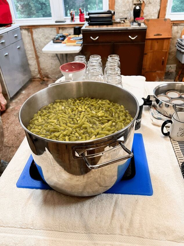 how to can green beans, And this is what they looked like after more muted in color