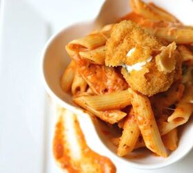 Creamy Tomato Penne Pasta With Jalapeno Poppers