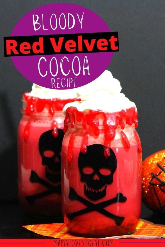 bloody red velvet cocoa halloween hot chocolate
