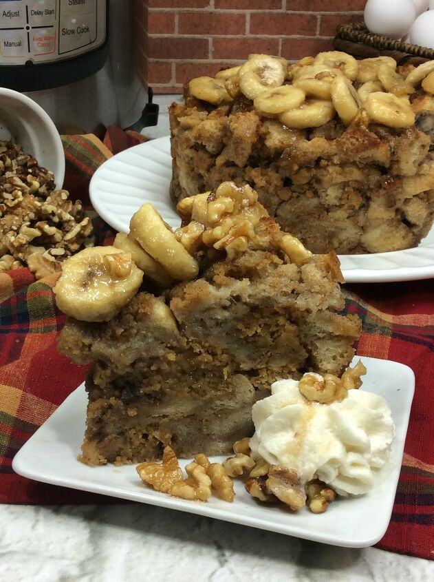 instant pot caramelized banana walnut french toast