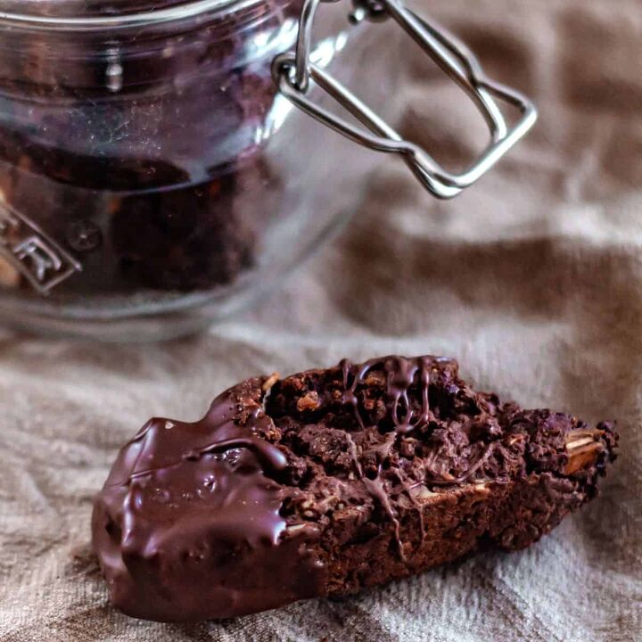 air fryer vegan chocolate biscotti rich dark and perfect for an edib