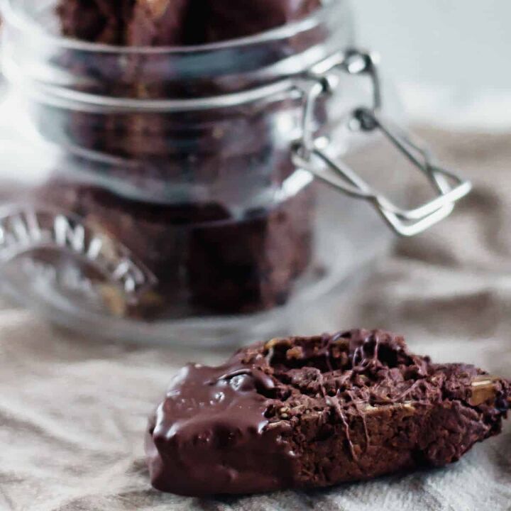 air fryer vegan chocolate biscotti rich dark and perfect for an edib