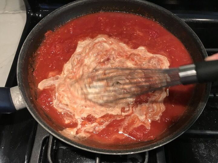 sour cream tomato sauce pasta