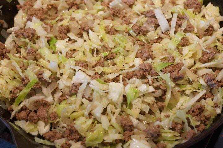 easy bierocks beef and cabbage stuffed rolls, Beef and Cabbage