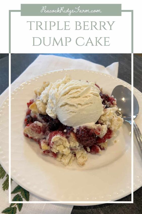 easy and delicious triple berry dump cake