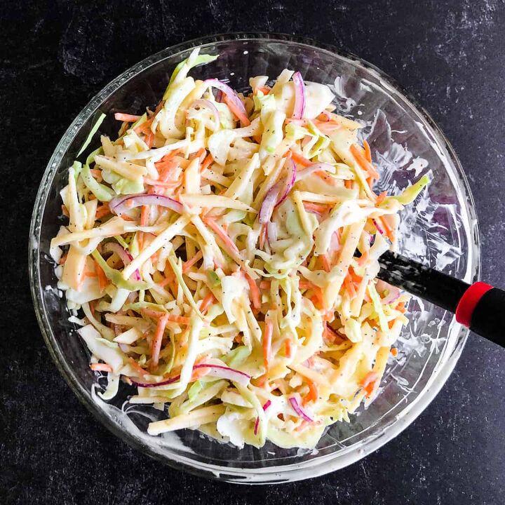 creamy fennel and apple slaw, Fold all the ingredients together until well mixed