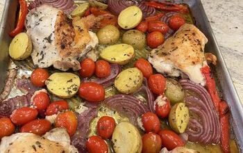 Yummy Sheet Pan Chicken Thighs and Veggies!