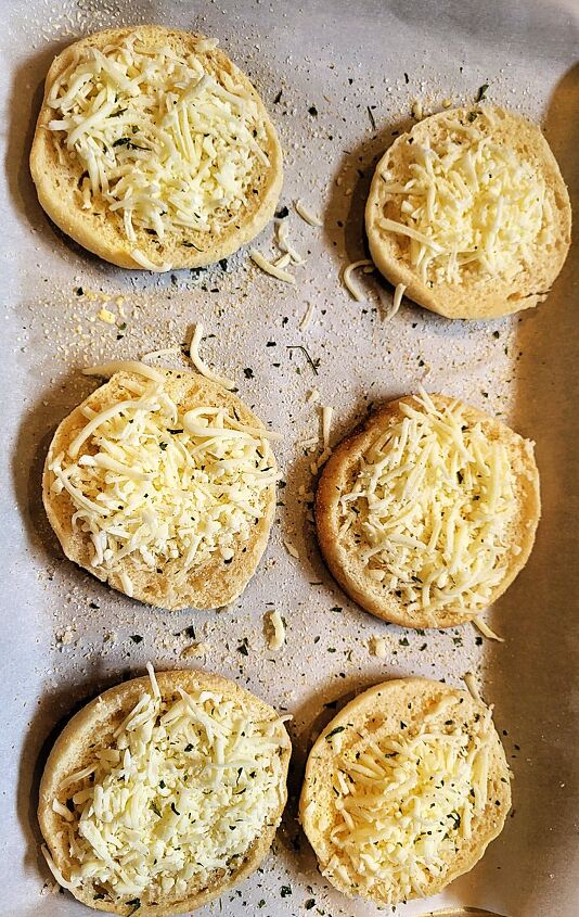 english muffin garlic cheese bread