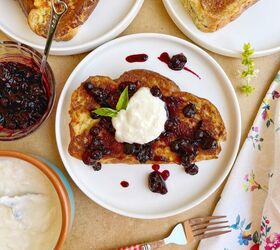 Challah French Toast With Mixed Berry Compote