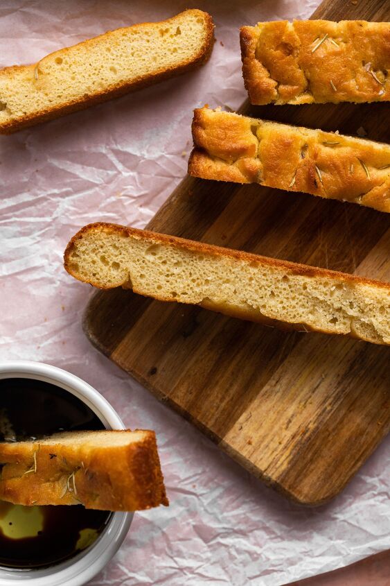 gluten free focaccia bread, The focaccia bread texture should be light fluffy and not dense