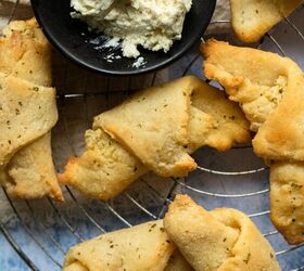 gluten free cheese stuffed garlic crescent rolls, Brush with herb butter these crescent rolls are baked until golden brown perfection