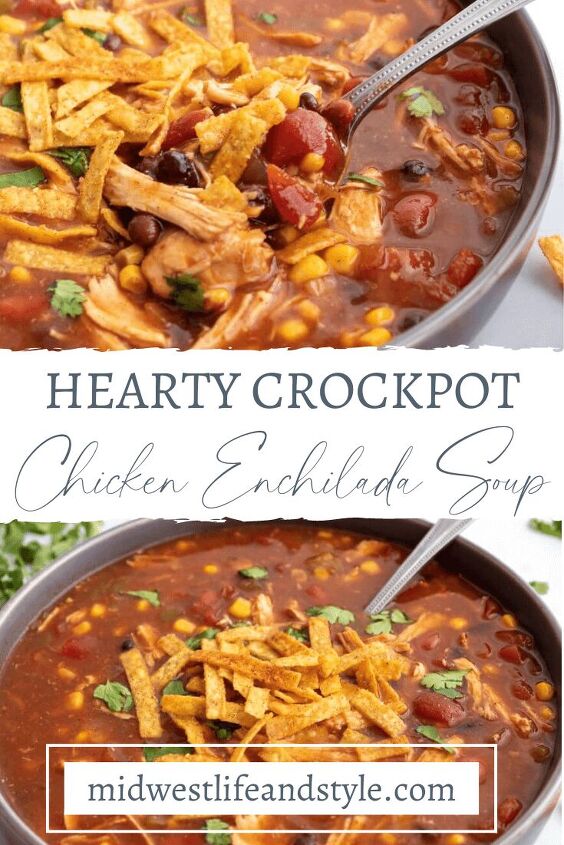 hearty crockpot chicken enchilada soup