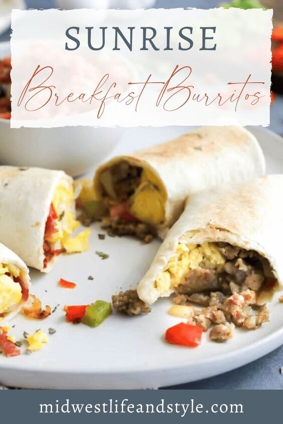 easy sunrise breakfast burritos