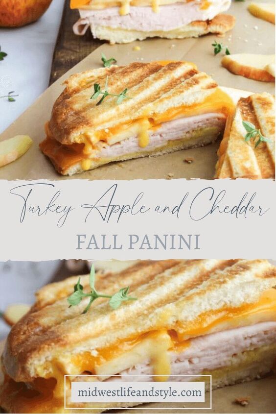 turkey apple and cheddar panini