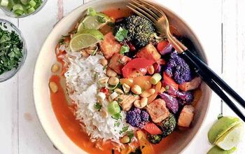 Tofu Red Curry With Oven Roasted Veggies