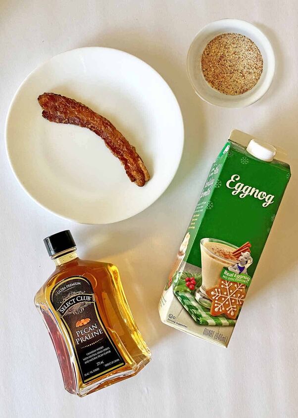 bourbon eggnog recipe with candied bacon