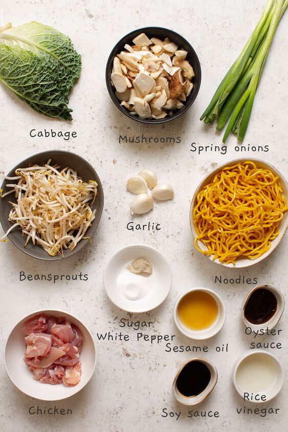 chicken chow mein better than takeaway, Ingredients