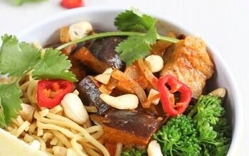 Aubergine Red Thai Curry Noodle Bowls