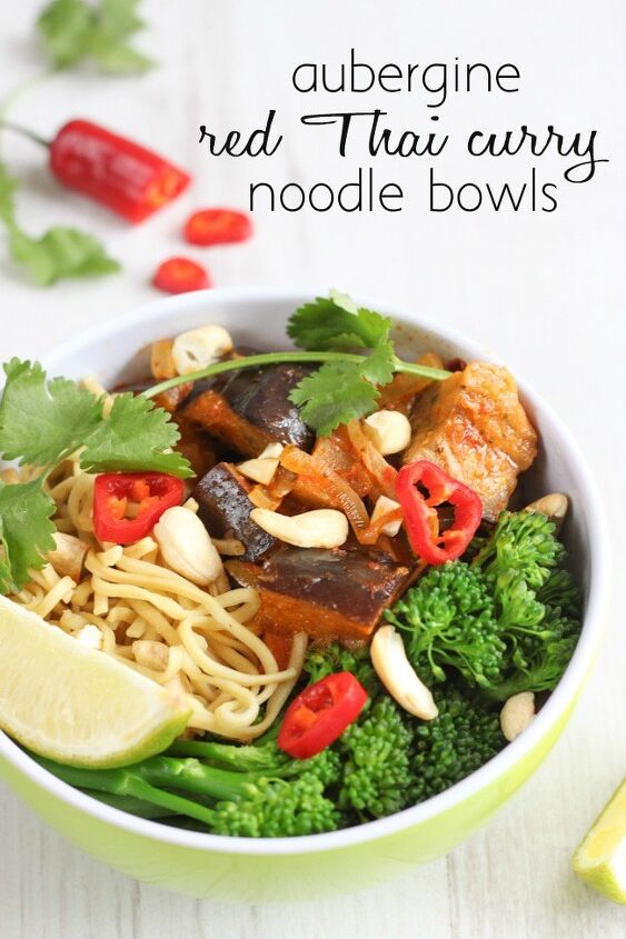 aubergine red thai curry noodle bowls