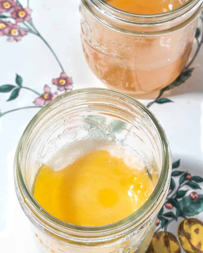 honey lavender lemonade, mason jar with raw honey and sugar