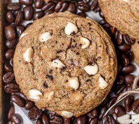 coffee cookies with white chocolate chips cappuccino flavored, coffee cookies with white chocolate chips