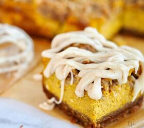 pumpkin cheesecake bars recipe with streusel topping, Pumpkin Streusel bar with brown butter glaze on top