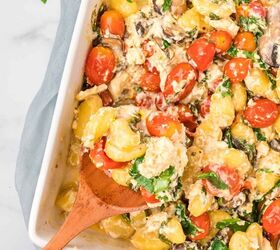 Baked Feta Cheese With Gnocchi and Tomatoes