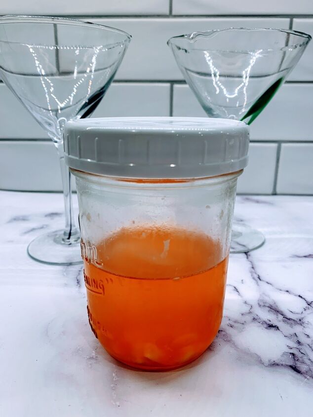 two fun halloween cocktails, It makes a pretty orange vodka that tastes like candy corn and is so fun for seasonal Halloween cocktails