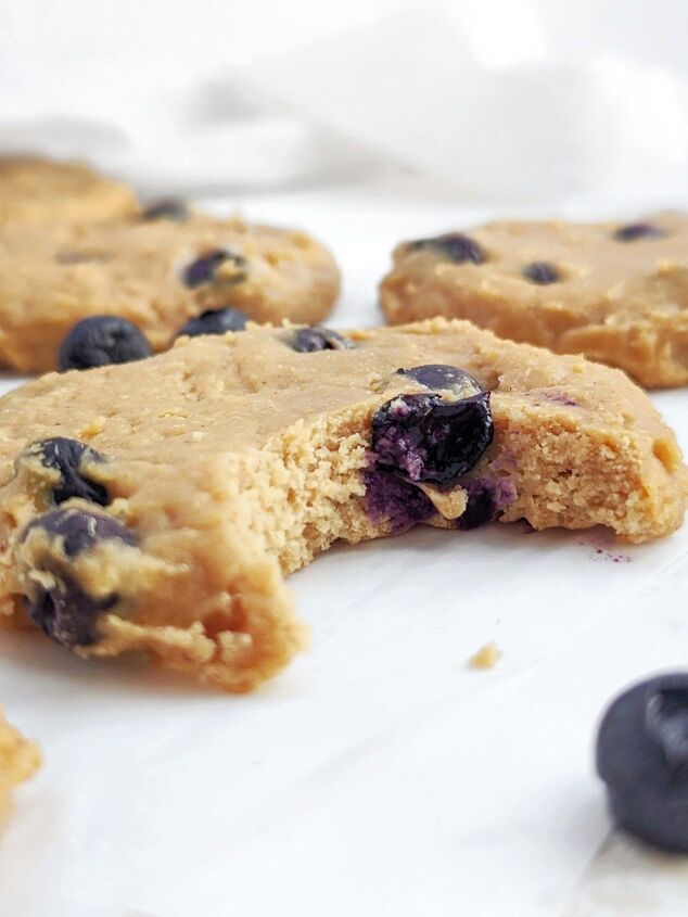 pb blueberry protein cookies just amazing, Just mazing Peanut Butter Blueberry Protein Cookies made with oat flour peanut butter powder and no eggs for a gluten free low fat and Vegan recipe These high protein blueberry oatmeal cookies are a great healthy breakfast or post workout treat