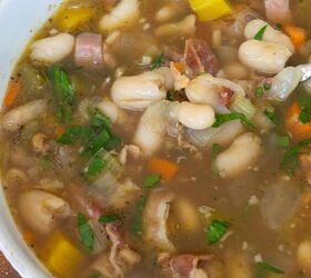 White Bean Soup With Ham and Vegetables