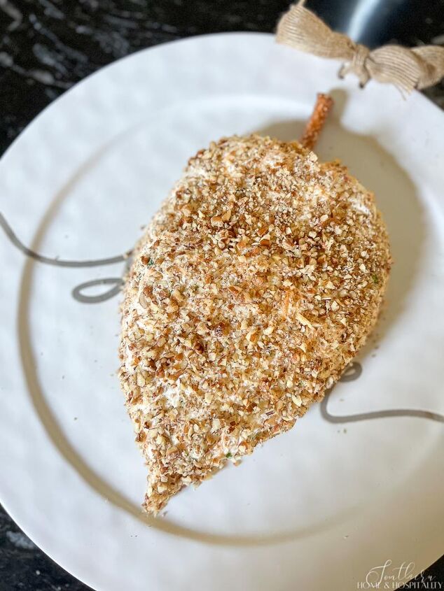 best ranch cheese ball recipe hit of the holiday party, cheeseball coated with pecans