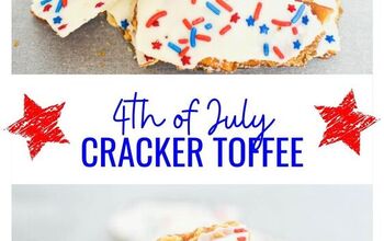Easy Patriotic Dessert: Red, White, & Blue Cracker Toffee!