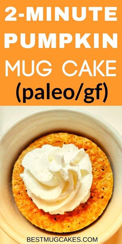 pumpkin mug cake paleo and gluten free