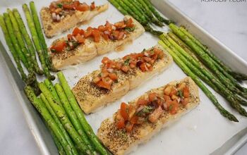 One-Pan Bruschetta Salmon and Asparagus