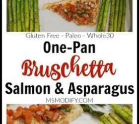 one pan bruschetta salmon and asparagus