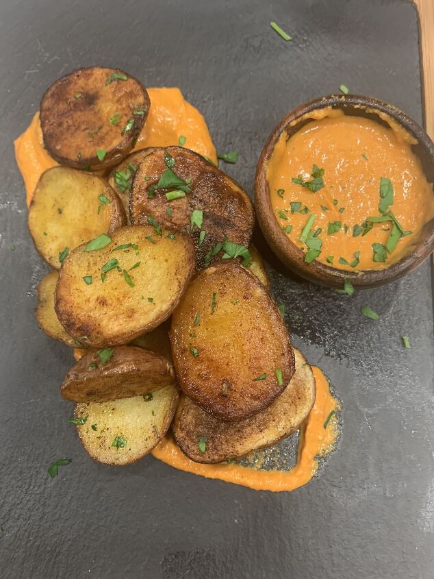 patatas bravas with romesco sauce