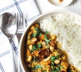 baked butternut squash and chickpea curry, A serving of Roasted Butternut Squash Chickpea Curry