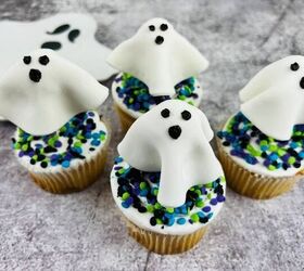 10 ghoulishly good main courses and desserts to haunt your taste buds, Ghost Cupcakes How to Make Cute and Easy Halloween Treats