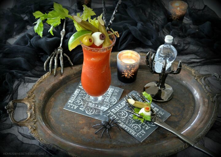 sip slurp and shiver devilishly delicious halloween drink recipes, Dress Up Your Bloody Mary as a Bloody Scary Cocktail for Halloween