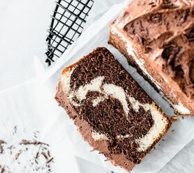 Marble Loaf Cake With Chocolate Buttercream