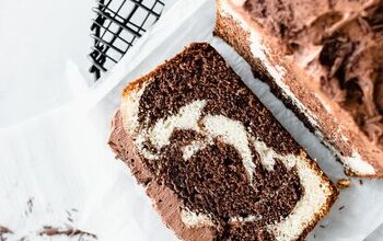 Marble Loaf Cake With Chocolate Buttercream