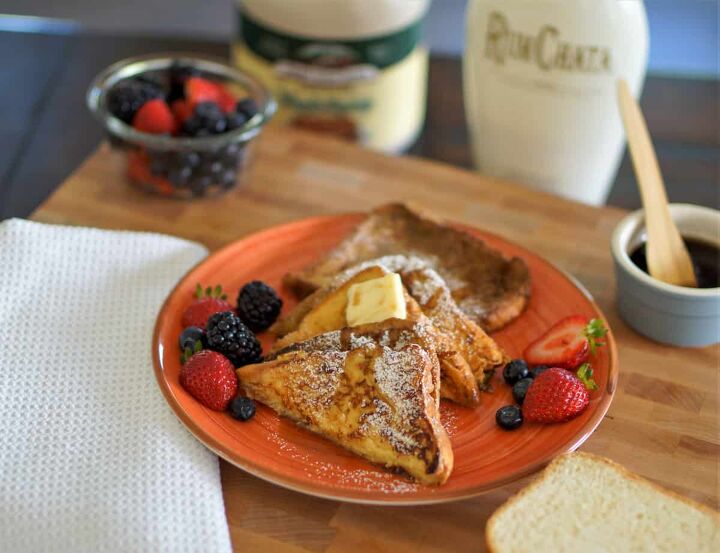 rumchata french toast, Plate of RumChata French Toast with Berries