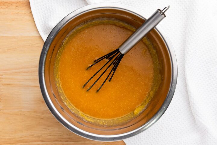 best ever pumpkin spice waffle recipe, all the wet ingredients in the bowl