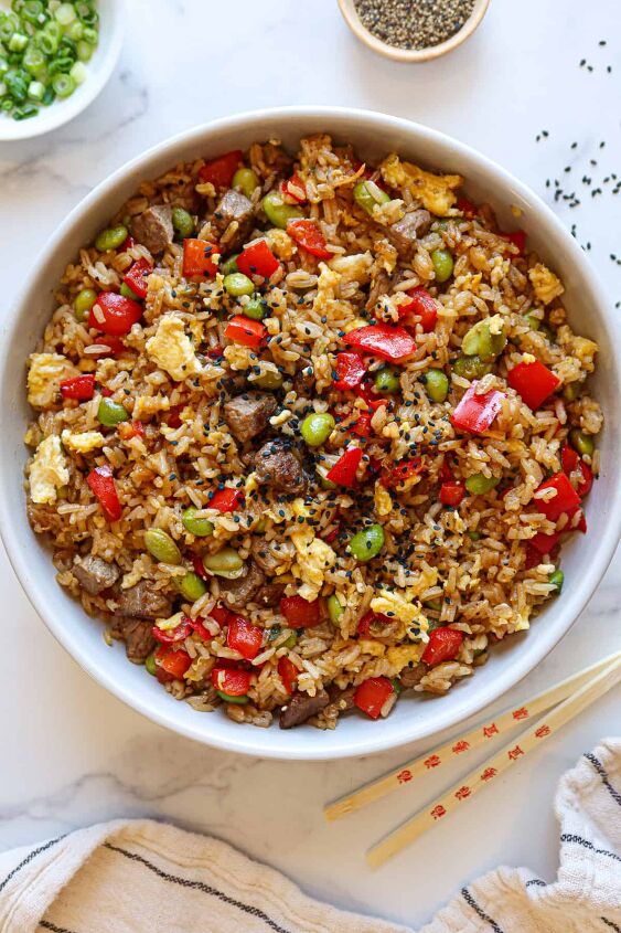 spectacular steak fried rice recipe, Fried Rice With Steak