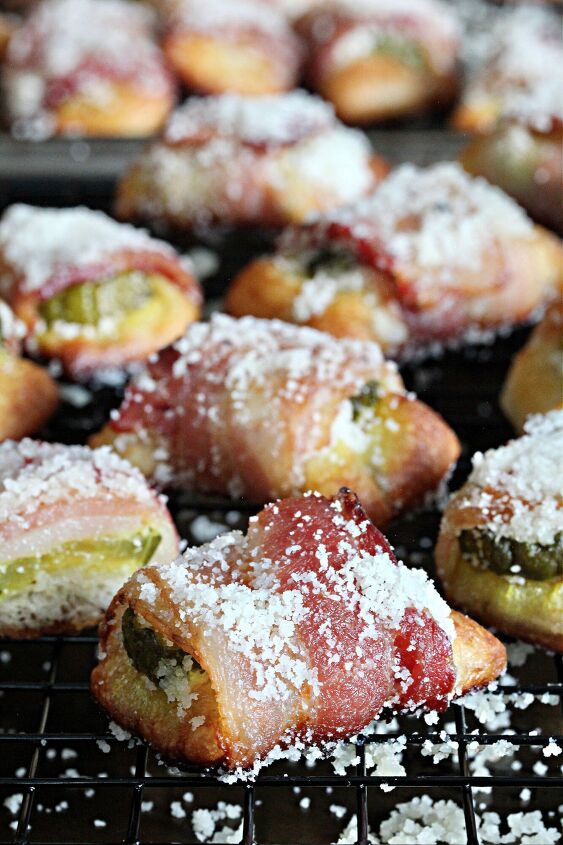 parmesan bacon and pickle bites
