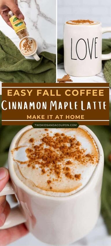 easy cinnamon maple latte recipe for fall, Warm up cool fall days with this delicious cinnamon maple latte recipe Here is how to make it
