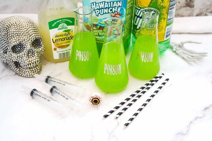 mix up this perfect poison halloween punch, easy halloween punch recipe non alcoholic