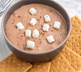 enjoy this light and fluffy hot cocoa dip recipe, hot cocoa dip recipe