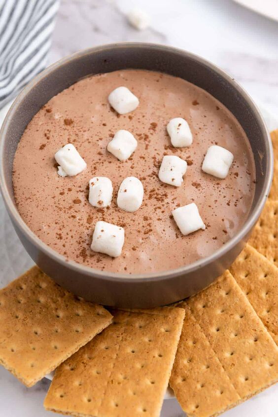 enjoy this light and fluffy hot cocoa dip recipe, easy hot cocoa dip recipe